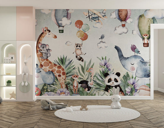 Jungle world textured wallpaper mural design A458

