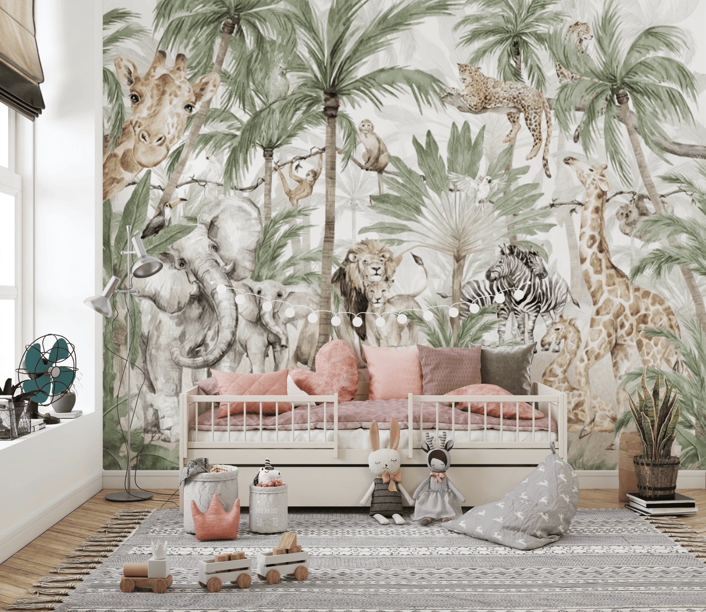 Jungle Safari Kids Wall Mural