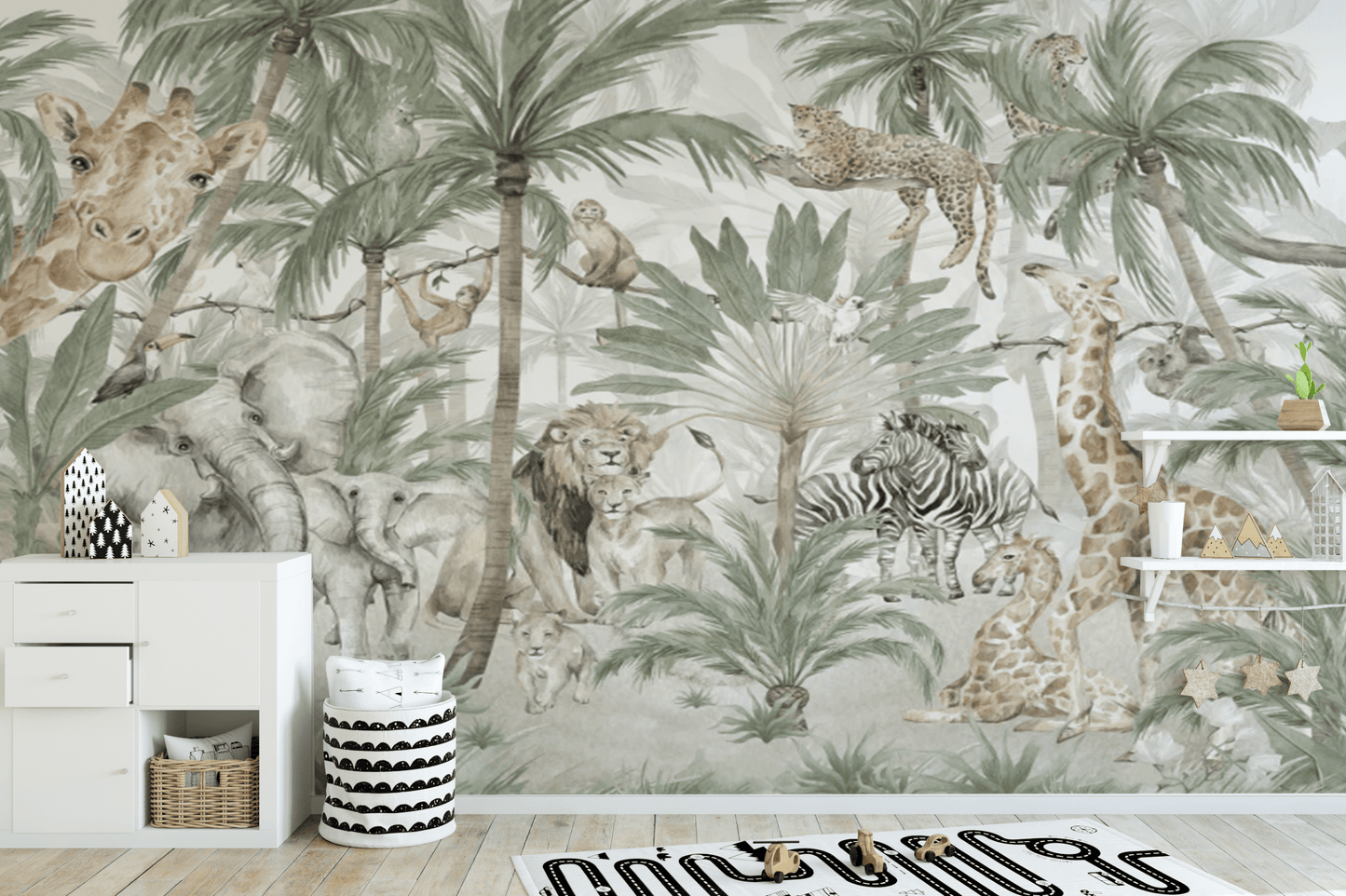 Jungle Safari Kids Wall Mural