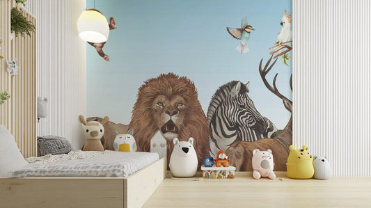 Jungle Safari Wallpaper Mural for adventurous rooms Kids-01

