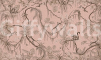 Corner light reflecting upon the serene Jungle Serenade print.