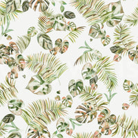 Palm and monstera mural design

