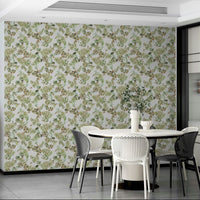 Neutral tone tropical wall mural

