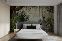 Whispers of the Jungle 4, a tropical wall mural design

