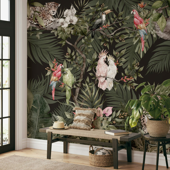 A peaceful wall mural with an organic, botanical design. GD4300

