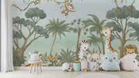 Jungle-themed wallpaper for kids rooms
