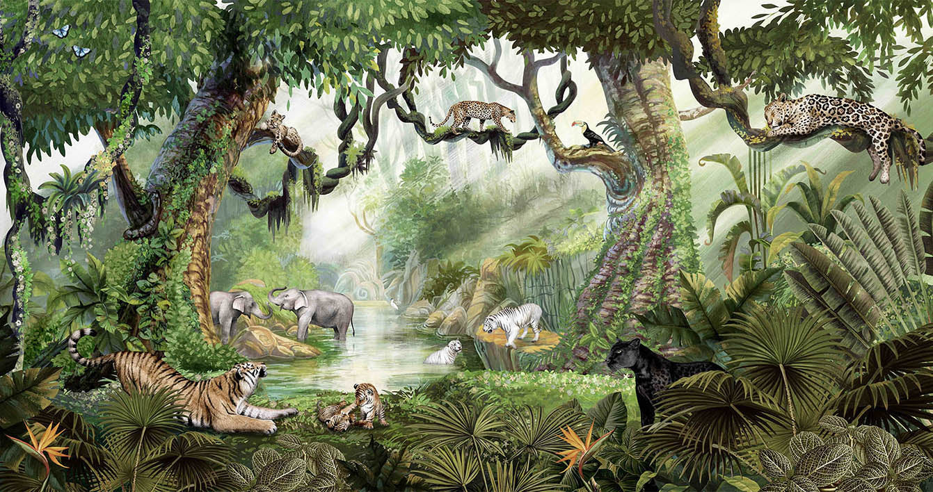 Jungle Cats Wallpaper Murals