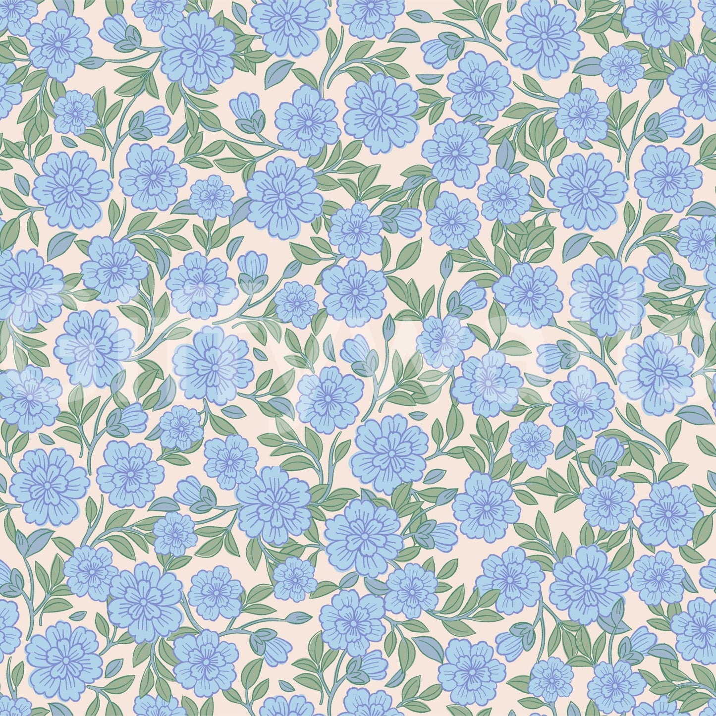 Elegant peach floral wallpaper pattern

