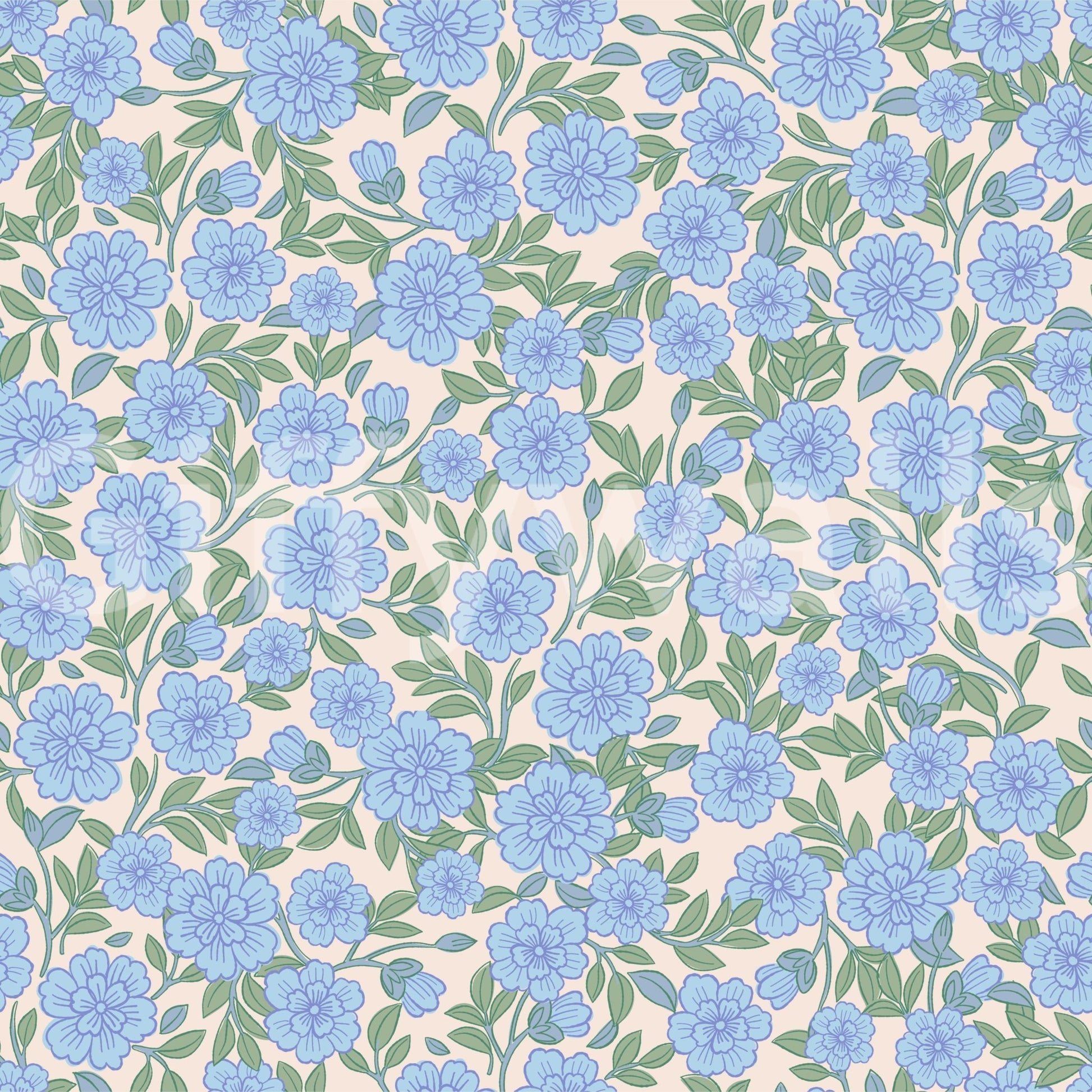Elegant peach floral wallpaper pattern

