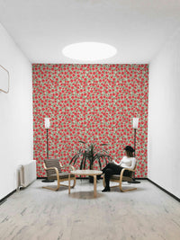Charming and cozy floral wallpaper design


