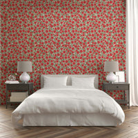 Durable and easy to install floral wallpaper

