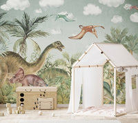 Jurassic mural for kids walls
