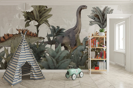 Jurassic journey wallpaper mural for kids C285