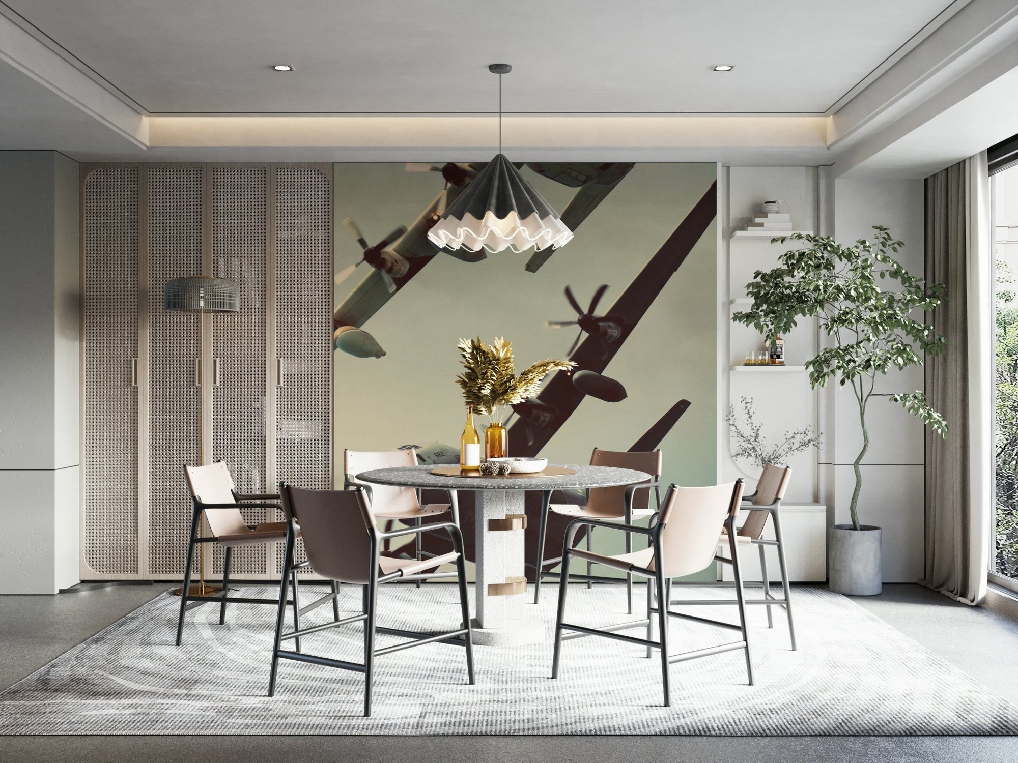 Twin propeller planes climb an open sky, the Just the two of us wall mural GD4842
