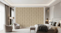Earthy texture wraps the Bedroom with Khaki Stripe Beige wallpaper.
⁠GD9612