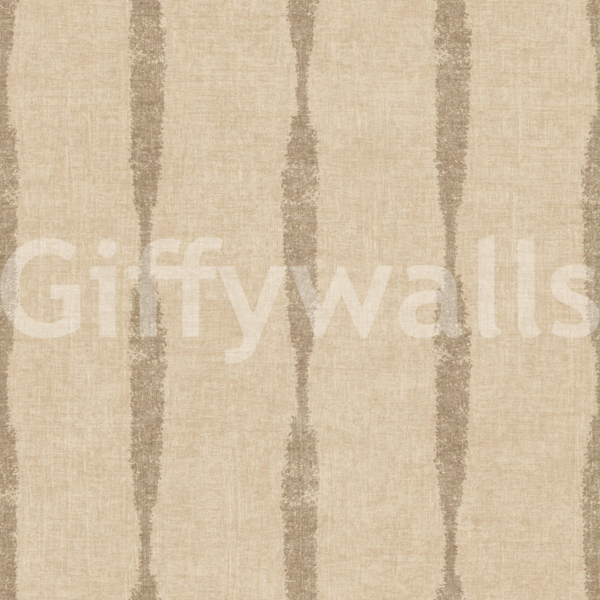 Crackled stripe edges add aged character to Khaki Distressed Stripe Beige wallpaper.⁠GD9612