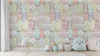 Dynamic Kaleidoscope Townscape Wall Mural design B820