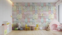 Kaleidoscope Townscape Mural for unique interiors B820