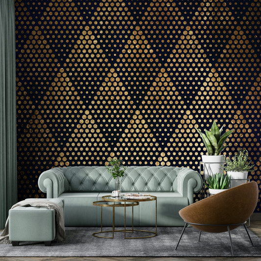 Intricate symmetrical patterns with vibrant colors.


