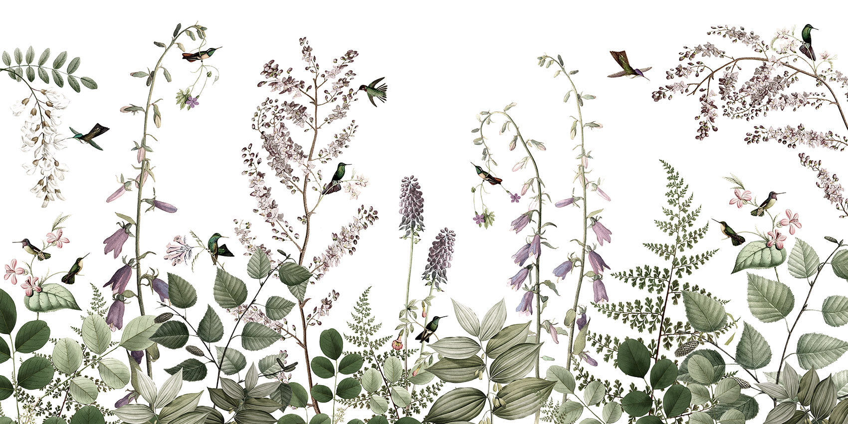 Hummingbird Hedge Wall Mural
