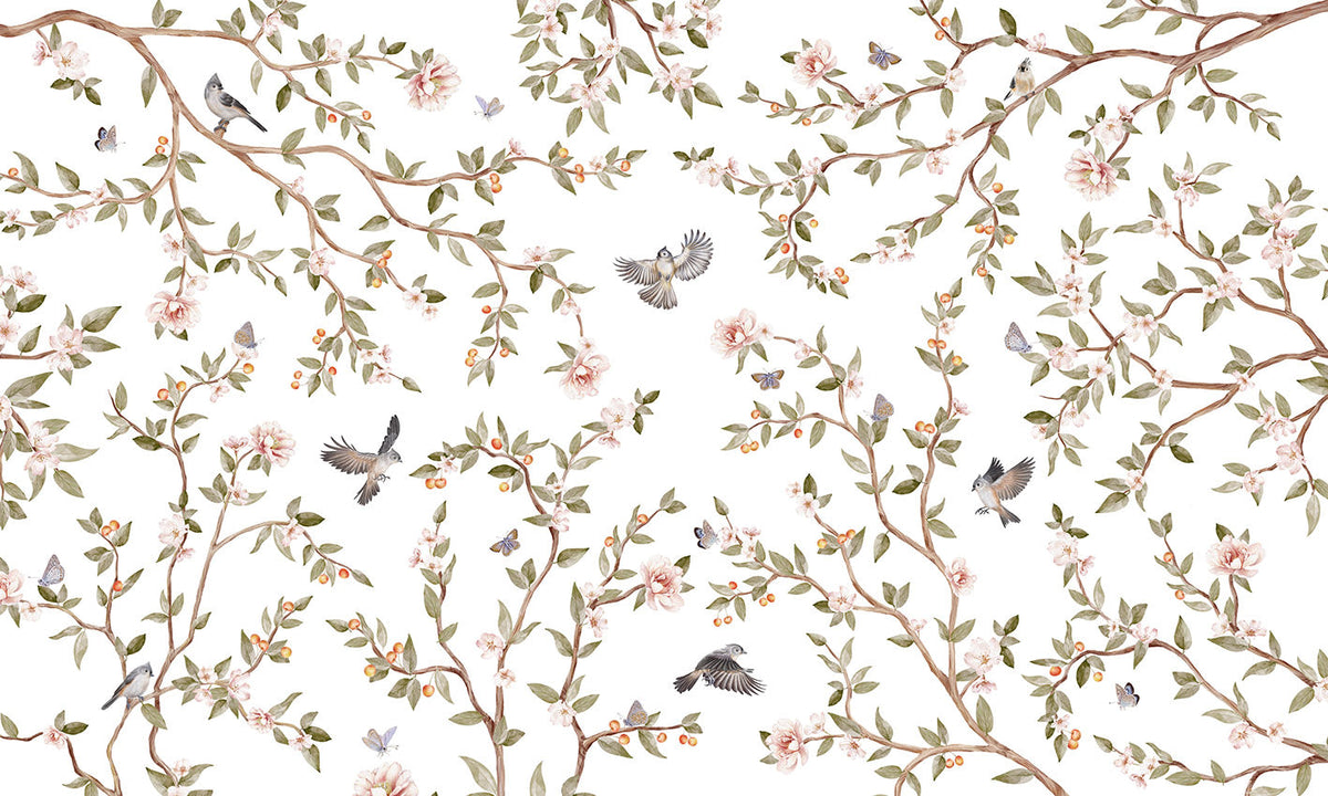 Summer Roses Wall Murals in your room — zoomed