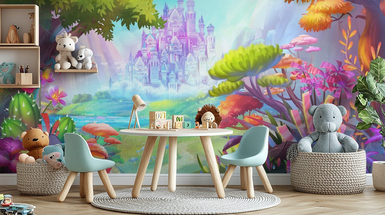 Kids Animated Fairy Castle Wallpaper