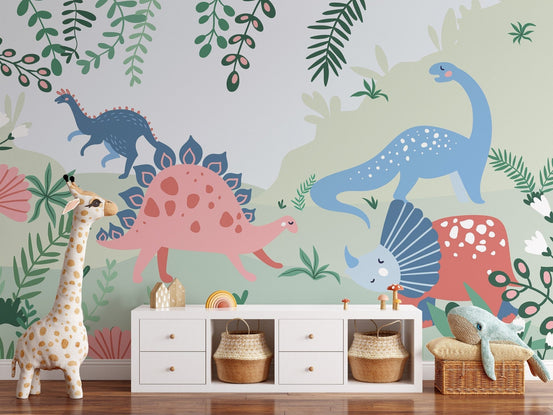 Kids Dinosaur Wallpaper transforms nurseries into adventures C454