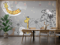 Kids Jungle Animal Friends Wall Mural - Giffywalls A137