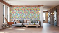 Fun botanical wall mural

