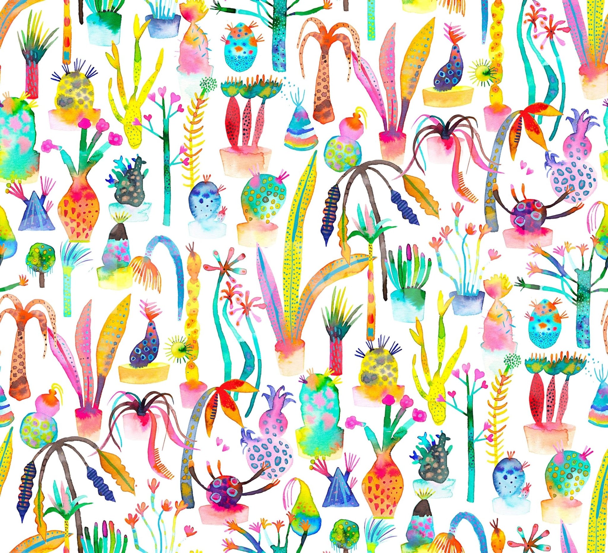 Vibrant garden wallpaper for kids

