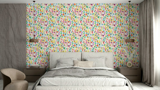 Watercolor plant wallpaper design, GD883