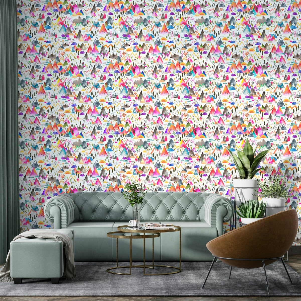 Kids mountain nature wall mural, GD884