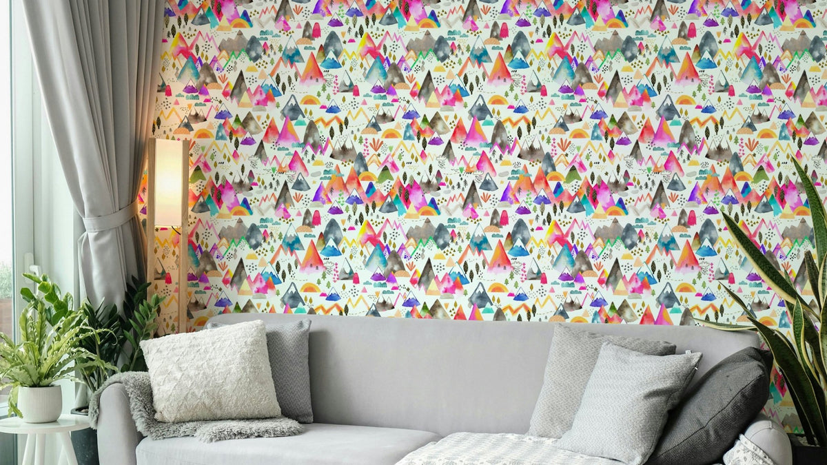 Rainbow forest wall wallpaper, GD884