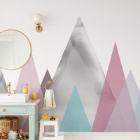 Soft Pastel Mountain Scene for Kids Room Mountain-10
