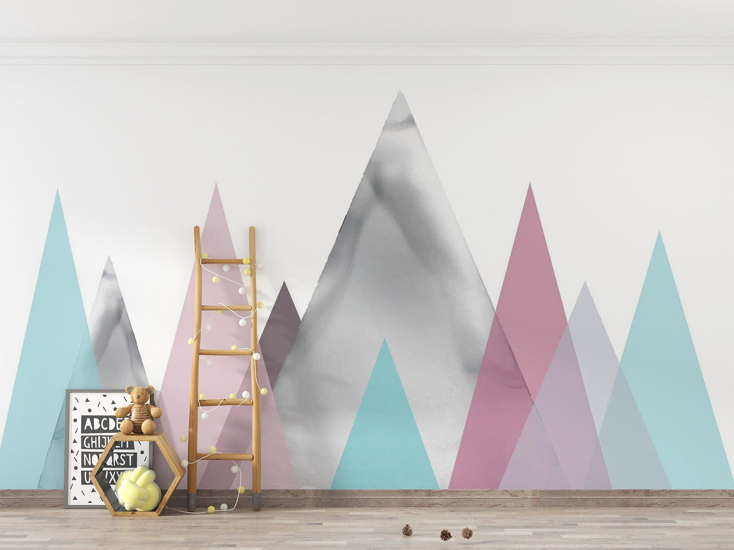 Dreamy Kids Pastel Mountain Wall Mural Mountain-10
