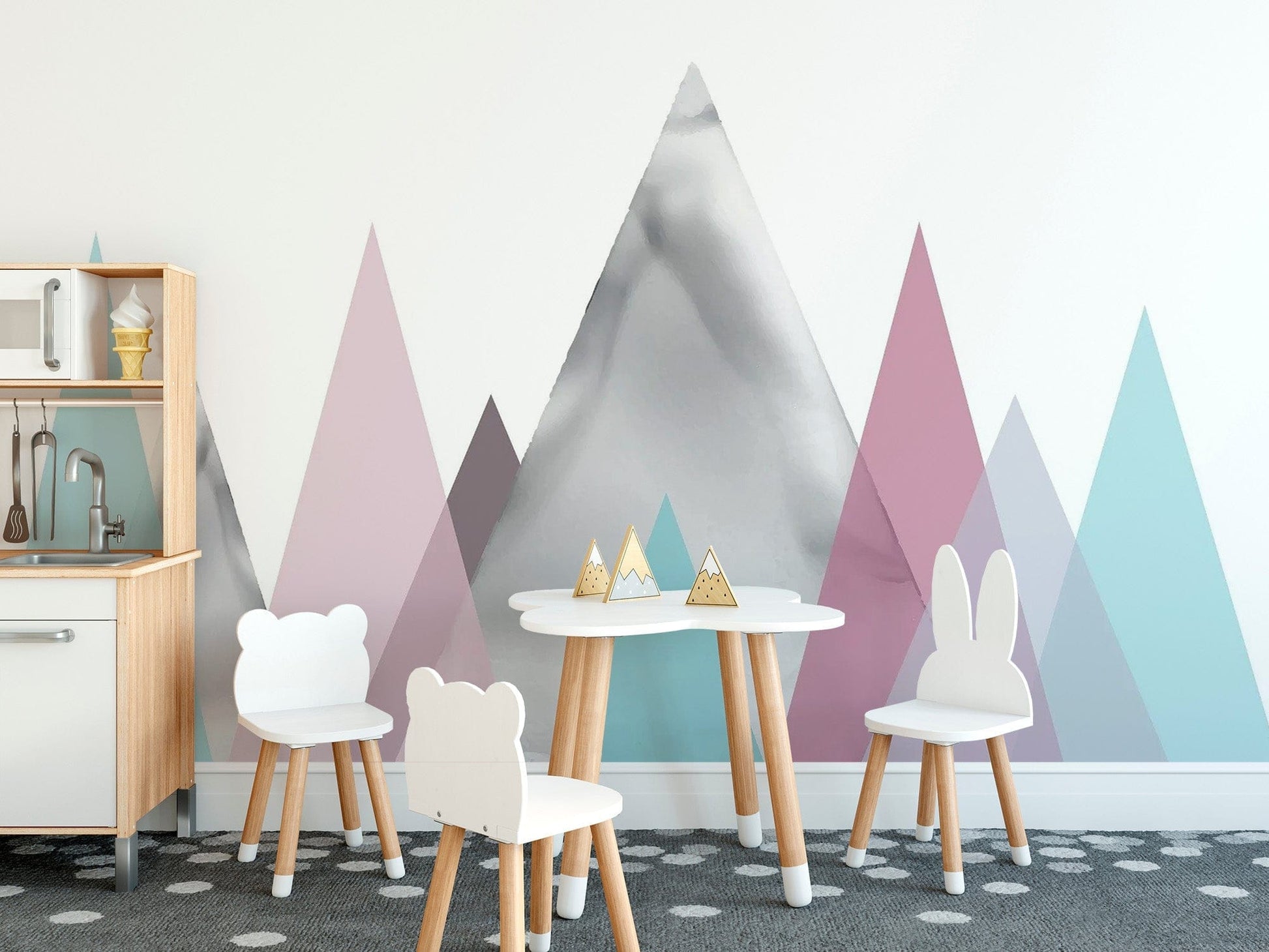 Fun Pastel Mountain Design for Kids Room Mountain-10
