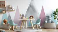 Pastel Colored Mountain Wall Mural for Kids Mountain-10
