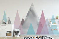 Kids Pastel Mountains Wallpaper Mural - Giffywalls Mountain-10