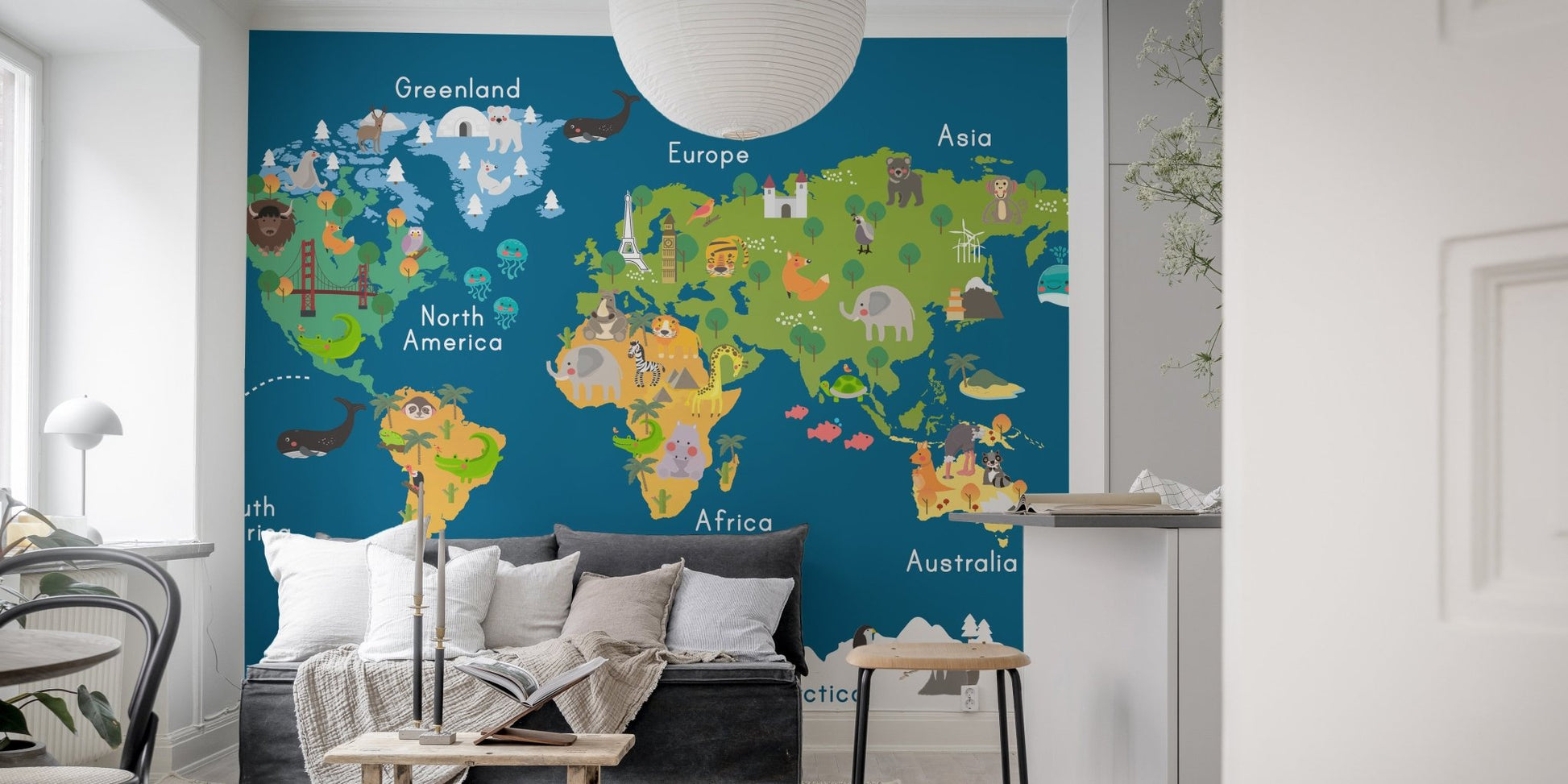 Educational map mural for walls map-07
