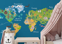Kids world map wall decoration map-07
