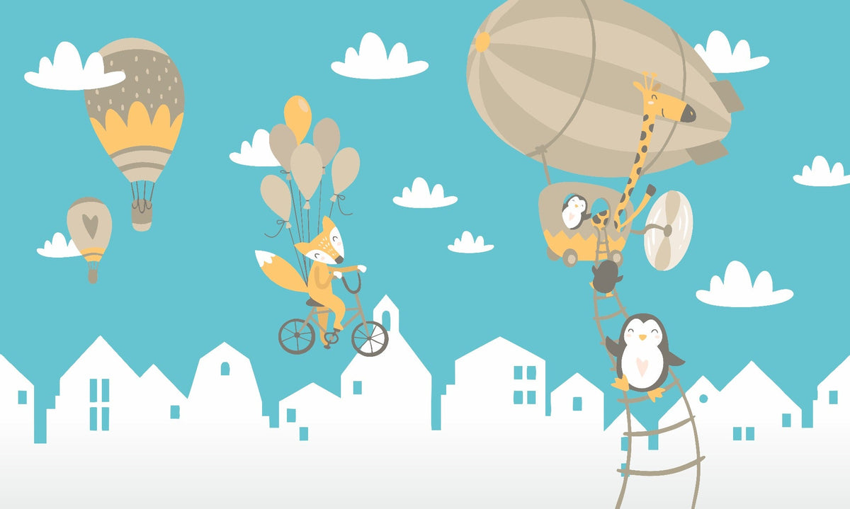 Kids Air Balloon Wallpaper Mural