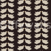 Peaceful Kissing Doves decorative wallpaper.