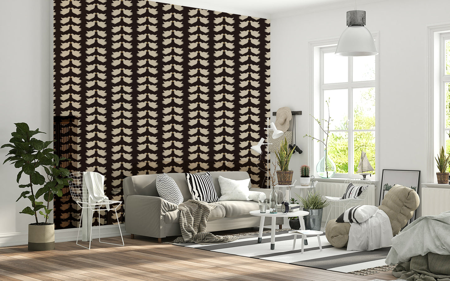 Charming Kissing Doves wall accent sticker decor