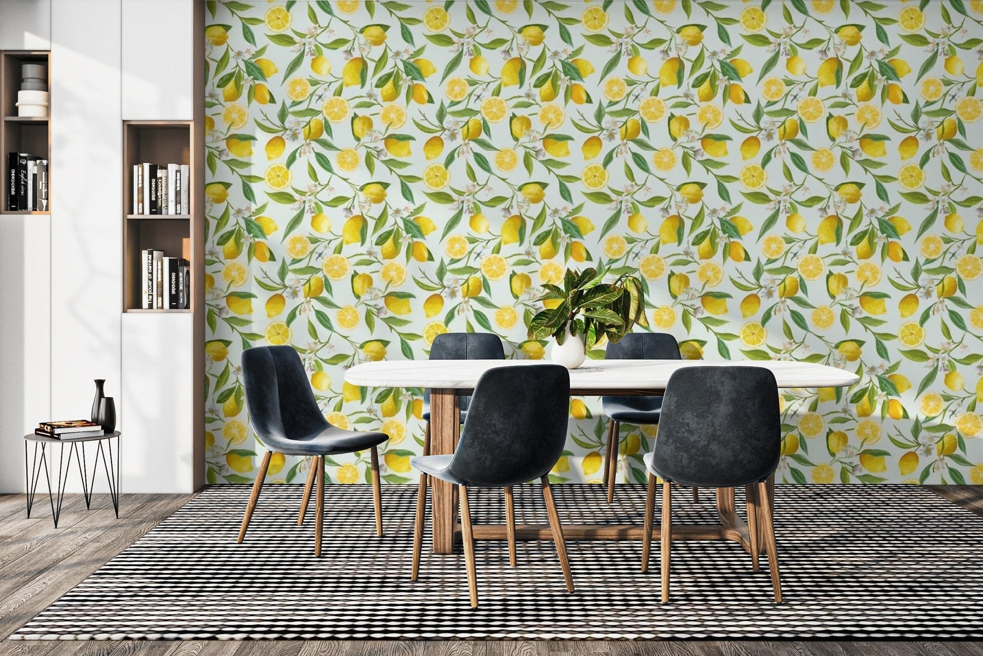 Lemon Design Wallpaper Mural for bright rooms Floral-01-3
