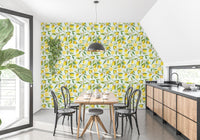 Fun Lemon Design Wallpaper Mural for kitchen Floral-01-3