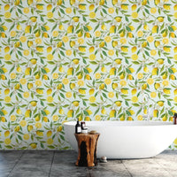 Lemon Design Wallpaper Mural for a zesty feel Floral-01-3
