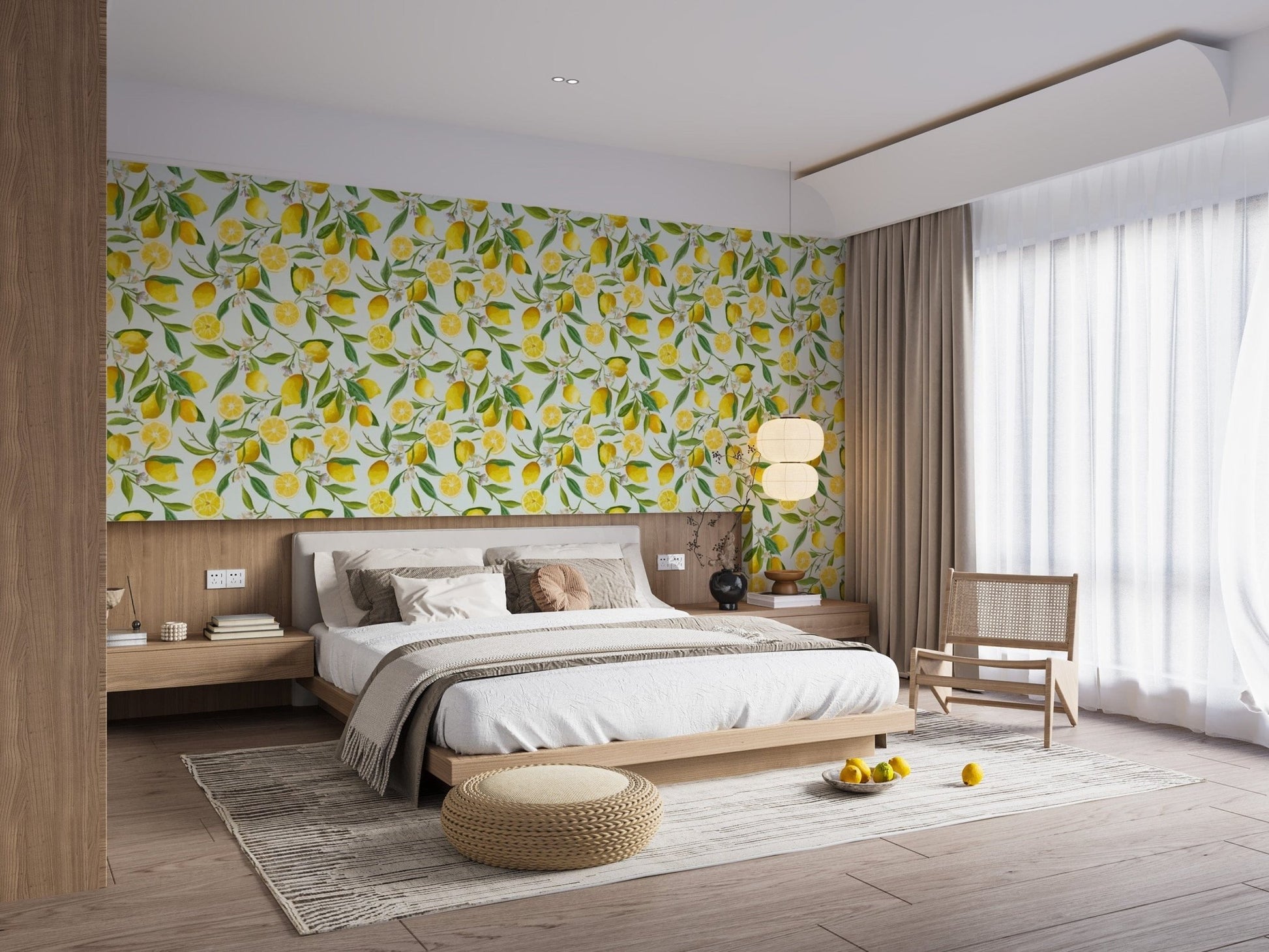 Lemon Design Wallpaper Mural for unique interiors Floral-01-3
