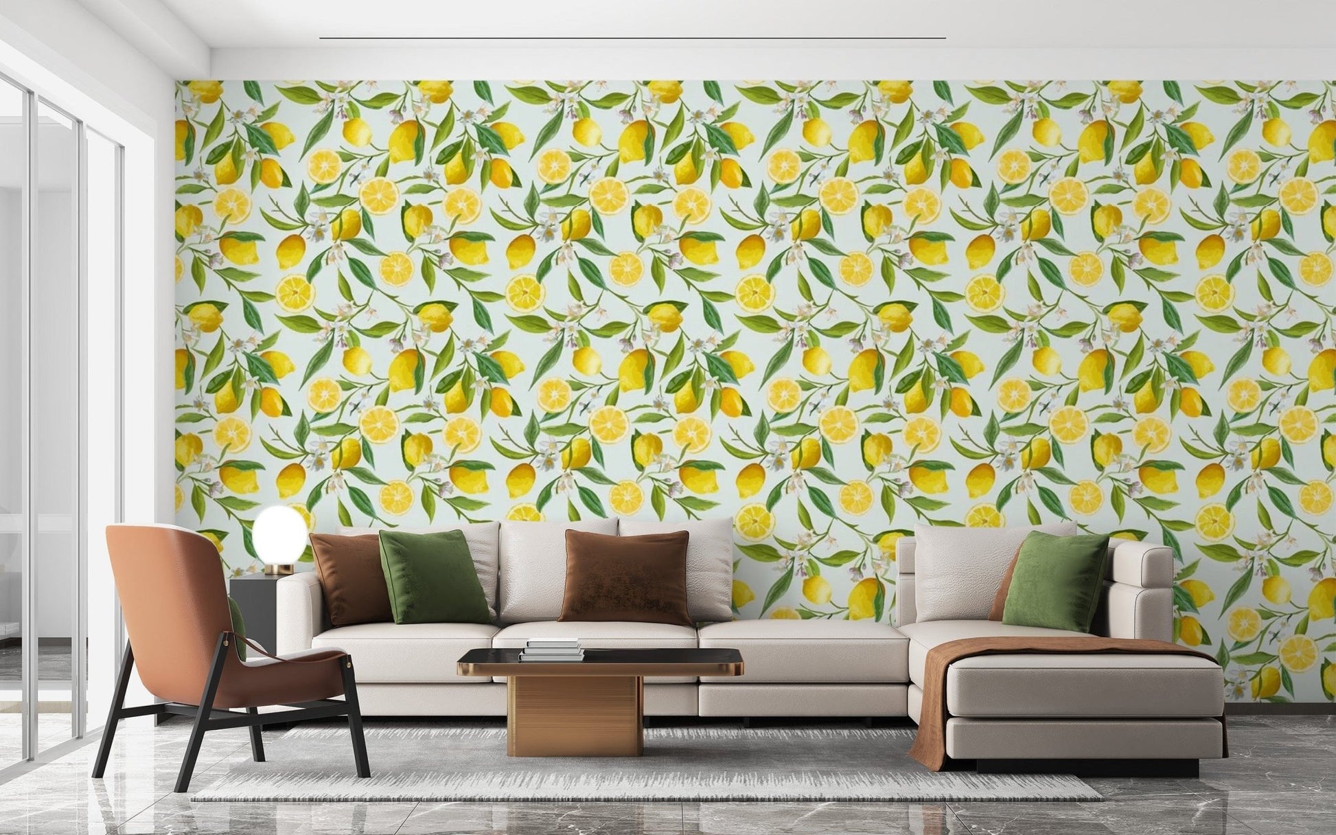Lemon Design Wallpaper Mural for refreshing spaces Floral-01-3
