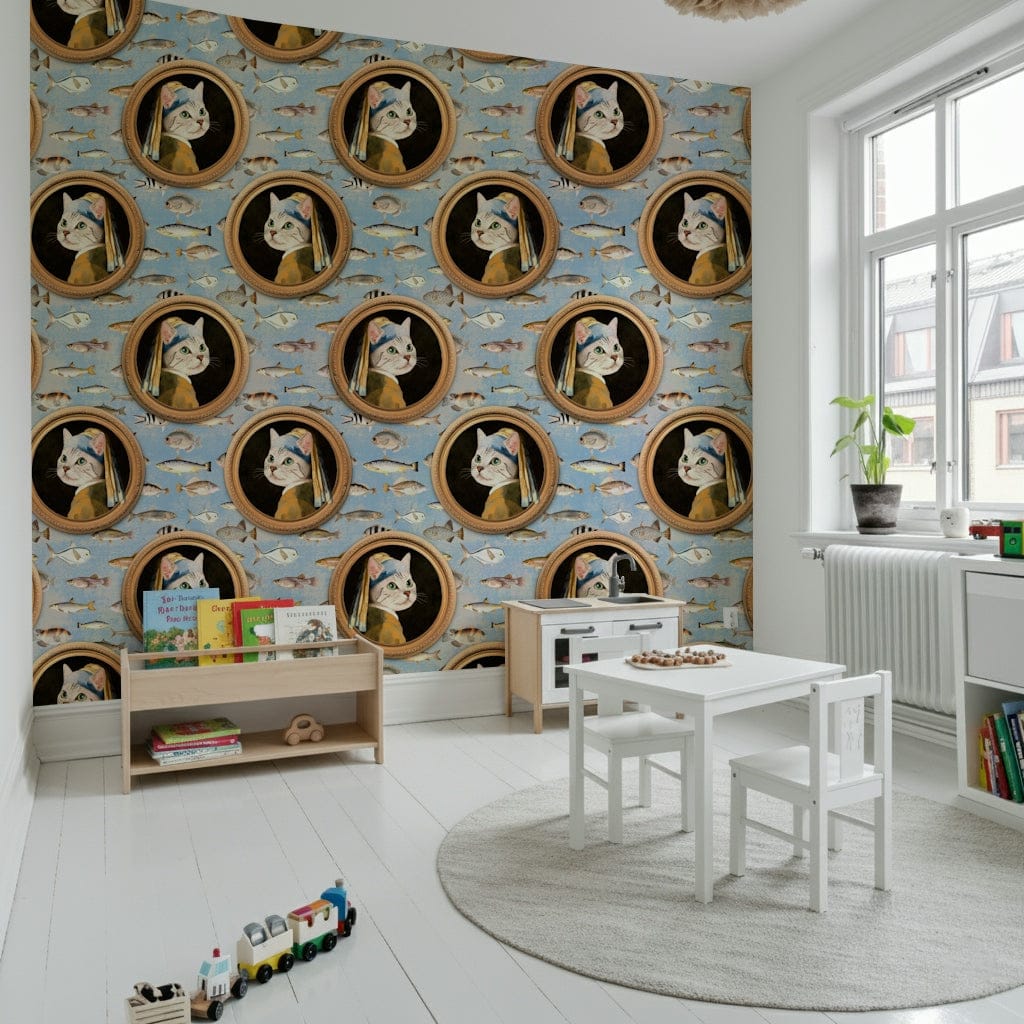 Coastal style wall mural featuring an ocean horizon for a serene bedroom.