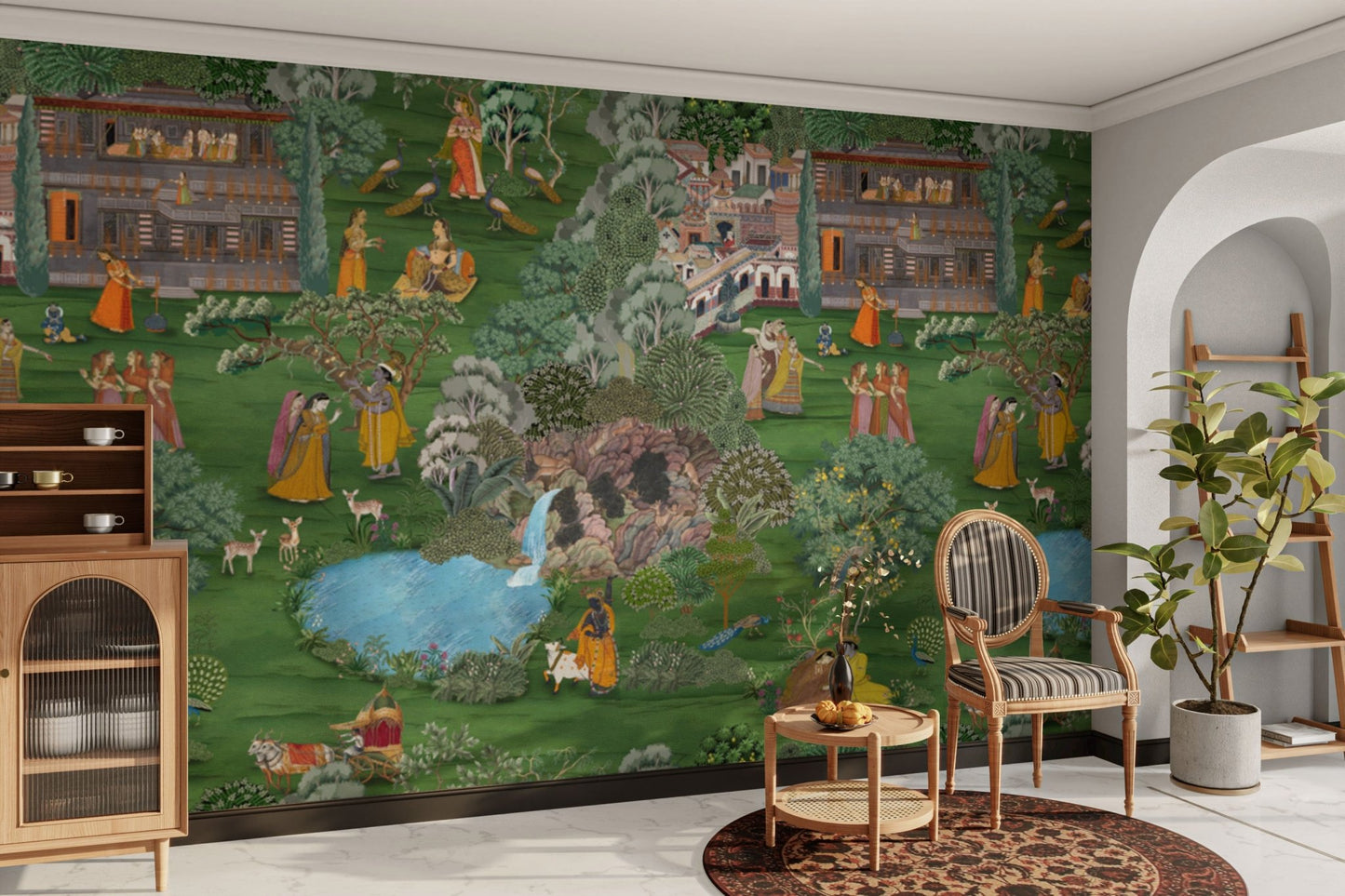 Mythological mural of Krishna’s life

